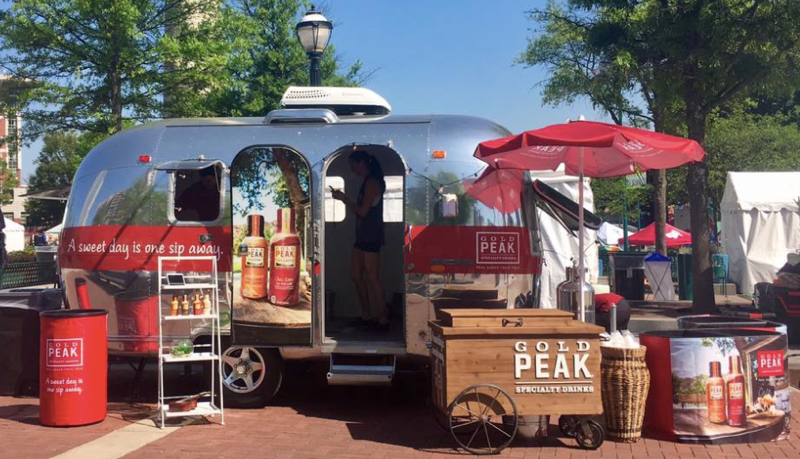 Gold Peak Tea marketing Airstream trailer