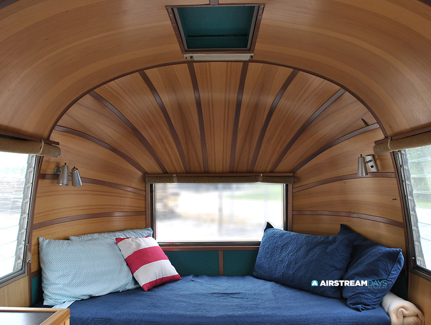 Airstream with hickory wood wrapped interior