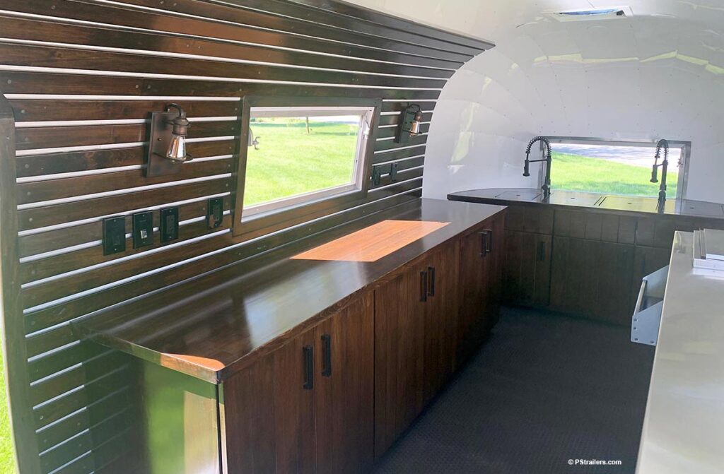 Foxtails Mobile Airstream Bar interior